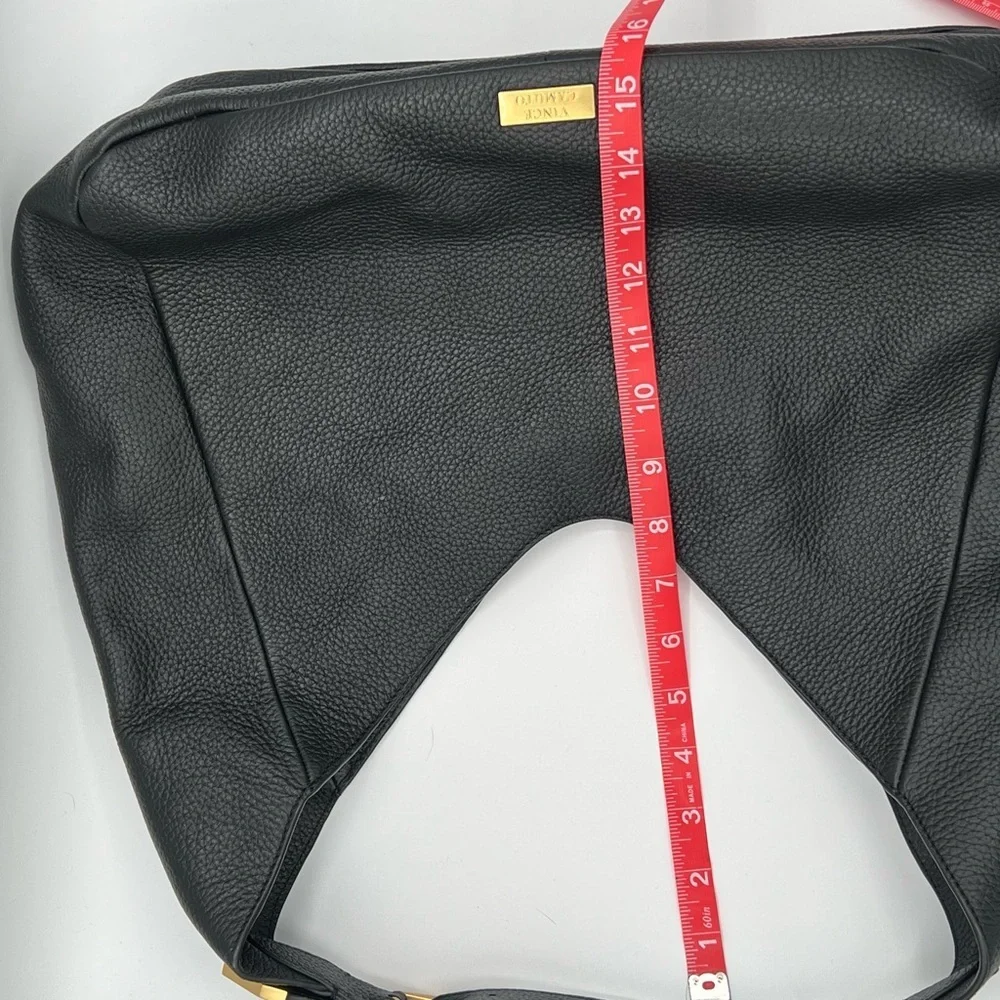 Vince Camuto Black Hobo Bag with Gold Accent